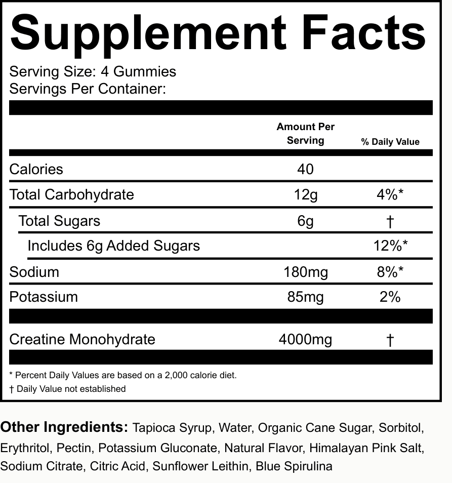 CREALYTE — Nutrition Facts